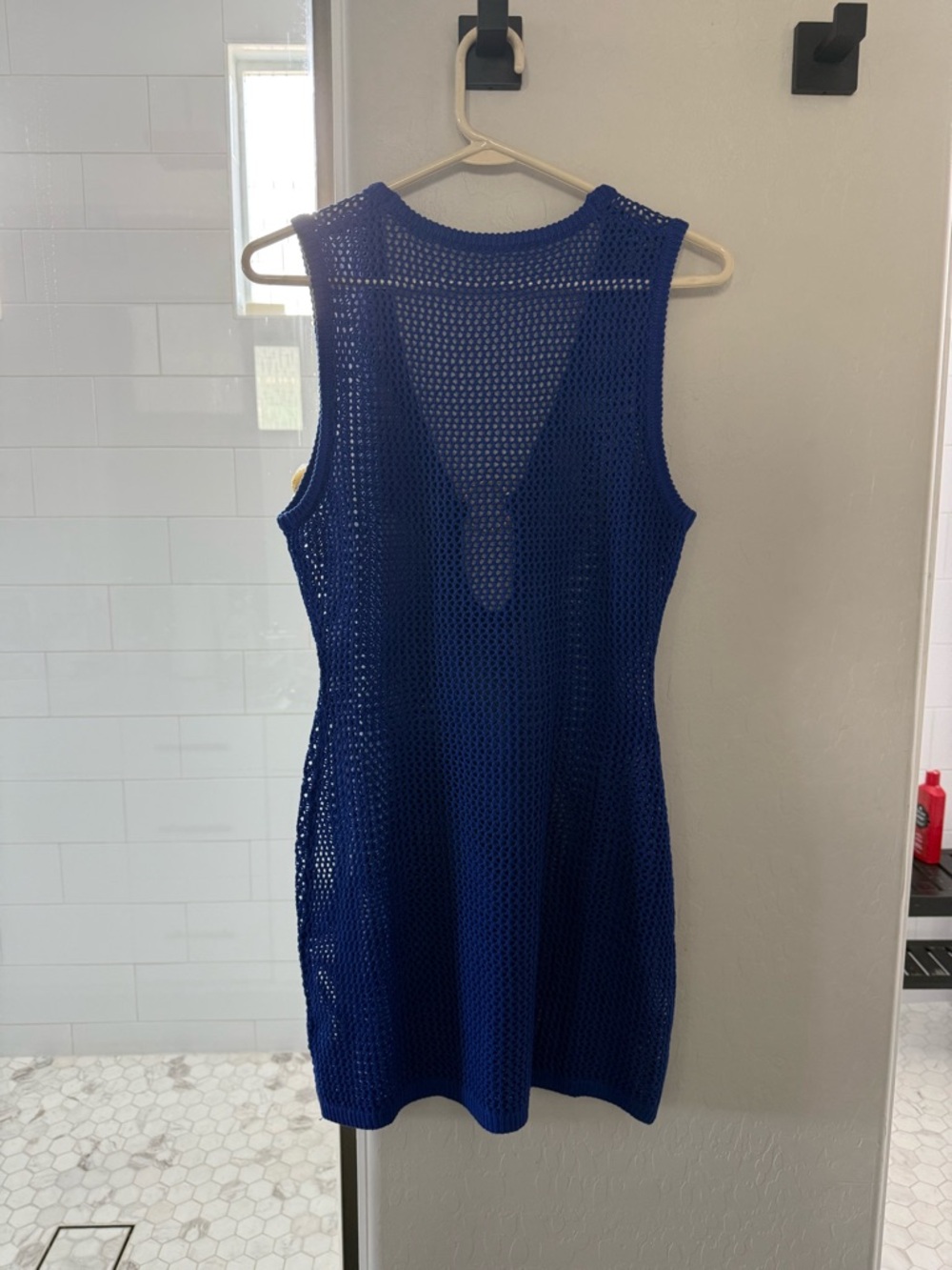 Cupshe Royal Blue Crochet Swim Coverup with Gold Ring - Picture 3 of 3